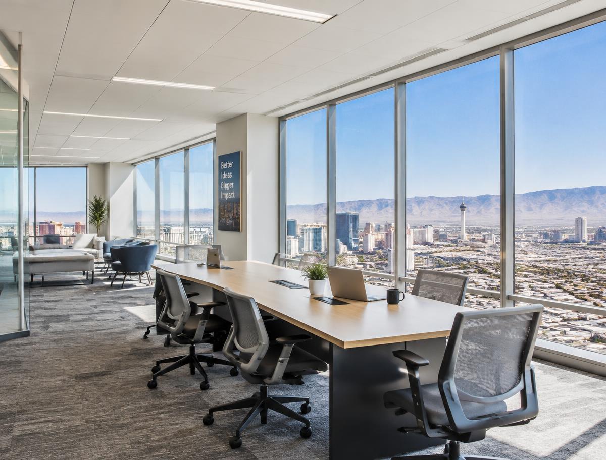 Office overlooking the Las Vegas valley
